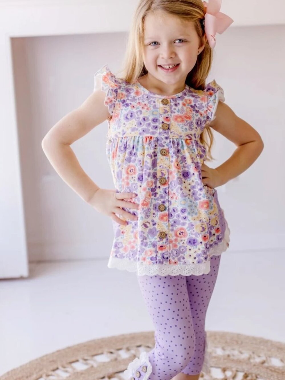 Cheeky Plum Cora Play Set Whispering Garden Size 4T Toddler Floral School